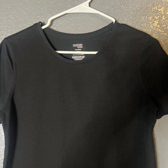 Women’s Black Semi Fitted Active T-Shirt Basic Workout Top Danskin L - Picture 5 of 6